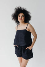 Load image into Gallery viewer, Janni & George Black Linen Shorts