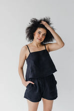 Load image into Gallery viewer, Janni & George Black Linen Shorts