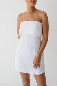Janni & George Mini Strapless Dress - White