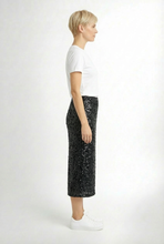 Load image into Gallery viewer, Jo Champ Velvet Sequin Skirt - Black