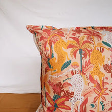 Load image into Gallery viewer, Mooch Lush Jungle Cushion Cover 60x60cm - Peach