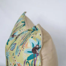 Load image into Gallery viewer, Mooch Forest Monkey Cushion Cover 60x60cm  - Lime