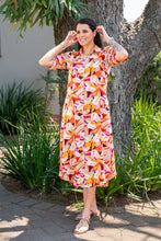 Load image into Gallery viewer, Jo Champ Flared Shirt Dress - Orange