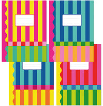 Load image into Gallery viewer, Macaroon A4 Book Covers Set of 4 - Circus Stripe