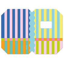 Load image into Gallery viewer, Macaroon A4 Book Covers Set of 4 - Sorbet Stripe