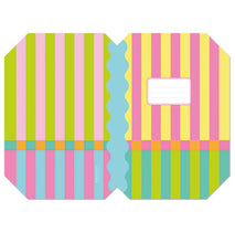 Load image into Gallery viewer, Macaroon A4 Book Covers Set of 4 - Sorbet Stripe