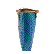 Load image into Gallery viewer, IY Campus Tote - Warped Check Aqua