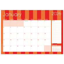 Load image into Gallery viewer, Macaroon A3 Desk Calendar - Circus Stripe