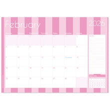 Load image into Gallery viewer, Macaroon A3 Desk Calendar - Sorbet Stripe