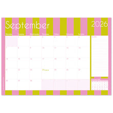 Load image into Gallery viewer, Macaroon A3 Desk Calendar - Sorbet Stripe