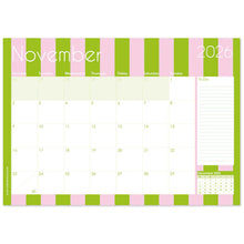 Load image into Gallery viewer, Macaroon A3 Desk Calendar - Sorbet Stripe