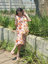 Load image into Gallery viewer, Jo Champ Flared Shirt Dress - Orange