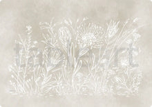 Load image into Gallery viewer, Tableart Reusable Placemats  Rectangular  4 pack -  Graphic Fynbos Oatmeal
