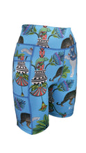 Load image into Gallery viewer, Rush High Waist Shorts - Lunch with Leopards Blue