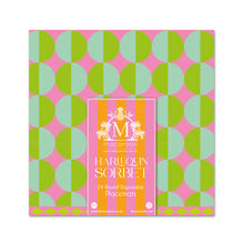 Load image into Gallery viewer, Round Disposable Placemats with Matching Coasters - Harlequin Sorbet