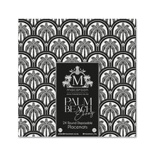 Load image into Gallery viewer, Macaroon Round Disposable Placemats with Matching Coasters - Palm Beach Ebony