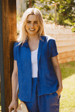 Load image into Gallery viewer, Trinity Dahlia Shirt - Royal Blue