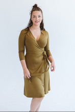 Load image into Gallery viewer, Trinity Betty Wrap Dress - Ochre