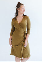 Load image into Gallery viewer, Trinity Betty Wrap Dress - Ochre
