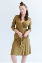 Load image into Gallery viewer, Trinity Betty Wrap Dress - Ochre