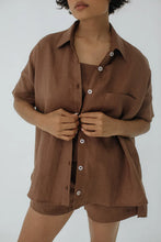 Load image into Gallery viewer, Janni & George S/S Linen Shirt - Mocha