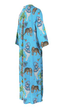 Load image into Gallery viewer, Rush Kaftan Dress - Lunch With Leopards Blue