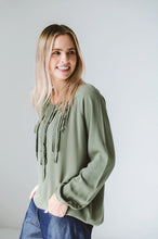Load image into Gallery viewer, Trinity Ruffle Shirt - Khaki