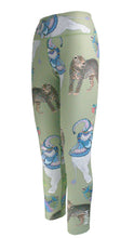 Load image into Gallery viewer, Rush F/L Tights - Lunch with Leopards Sage