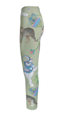 Load image into Gallery viewer, Rush F/L Tights - Lunch with Leopards Sage