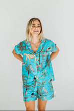 Load image into Gallery viewer, Trinity Short Pyjamas - Turquoise Leopard