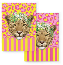 Load image into Gallery viewer, Macaroon A5 Soft Covered Journal Set of 2 - Leopard Stripe Sunshine