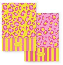 Load image into Gallery viewer, Macaroon A5 Soft Covered Journal Set of 2 - Leopard Stripe Sunshine