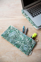 Load image into Gallery viewer, A Love Supreme Large Pencil Case - Floral Kingdom White on Sage
