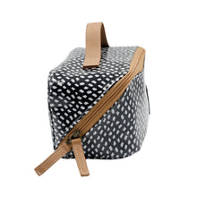 Load image into Gallery viewer, IY Large Cosmetic Bag - Spotted White on Black
