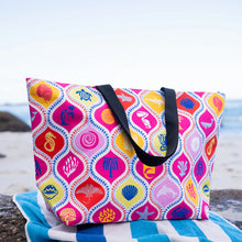 Load image into Gallery viewer, A Love Supreme Insulated Beach Bag - Africa Deep Hot Pink