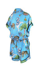 Load image into Gallery viewer, Rush Monaco Trim Jumpsuit - Lunch with Leopards Blue