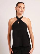 Load image into Gallery viewer, Muze Halter Tie Top - Black Moschino
