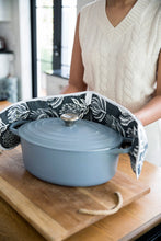 Load image into Gallery viewer, A Love Supreme Double Oven Gloves - Bloom Essence - Cream on Olive