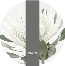 Load image into Gallery viewer, Tableart Placemats Round 4pk - White King Protea