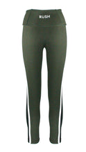 Load image into Gallery viewer, Rush F/L Pro Panel Tights - Dark Olive with Black Panel