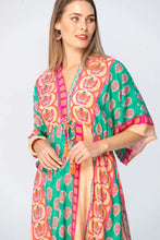 Load image into Gallery viewer, Signature Georgia Kaftan - Coral / Green