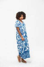 Load image into Gallery viewer, Signature Riviera Dress - Blue/White Paisley