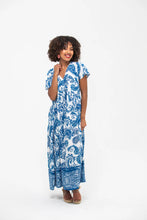 Load image into Gallery viewer, Signature Riviera Dress - Blue/White Paisley