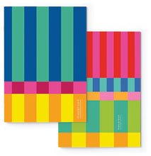 Load image into Gallery viewer, Macaroon A5 Soft Covered Journal Set of 2 - Circus Stripe