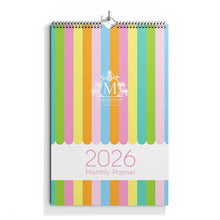 Load image into Gallery viewer, Macaroon 2026 A3 Hanging Family Planner - Sorbet Stripe