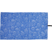Load image into Gallery viewer, A Love Supreme Microfleece Towels - Bloom Essence Cream on Blue