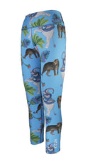 Load image into Gallery viewer, Rush F/L Tights - Lunch with Leopards Blue
