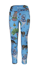 Load image into Gallery viewer, Rush F/L Tights - Lunch with Leopards Blue