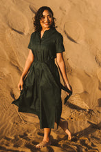 Load image into Gallery viewer, Trinity Gabbi Shirt Dress - Green