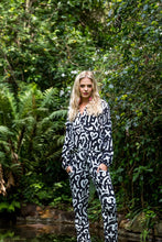 Load image into Gallery viewer, Lissy Jumpsuit - Black &amp; White Graffiti
